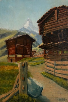 Mazots at the foot of the Cervin, Switzerland