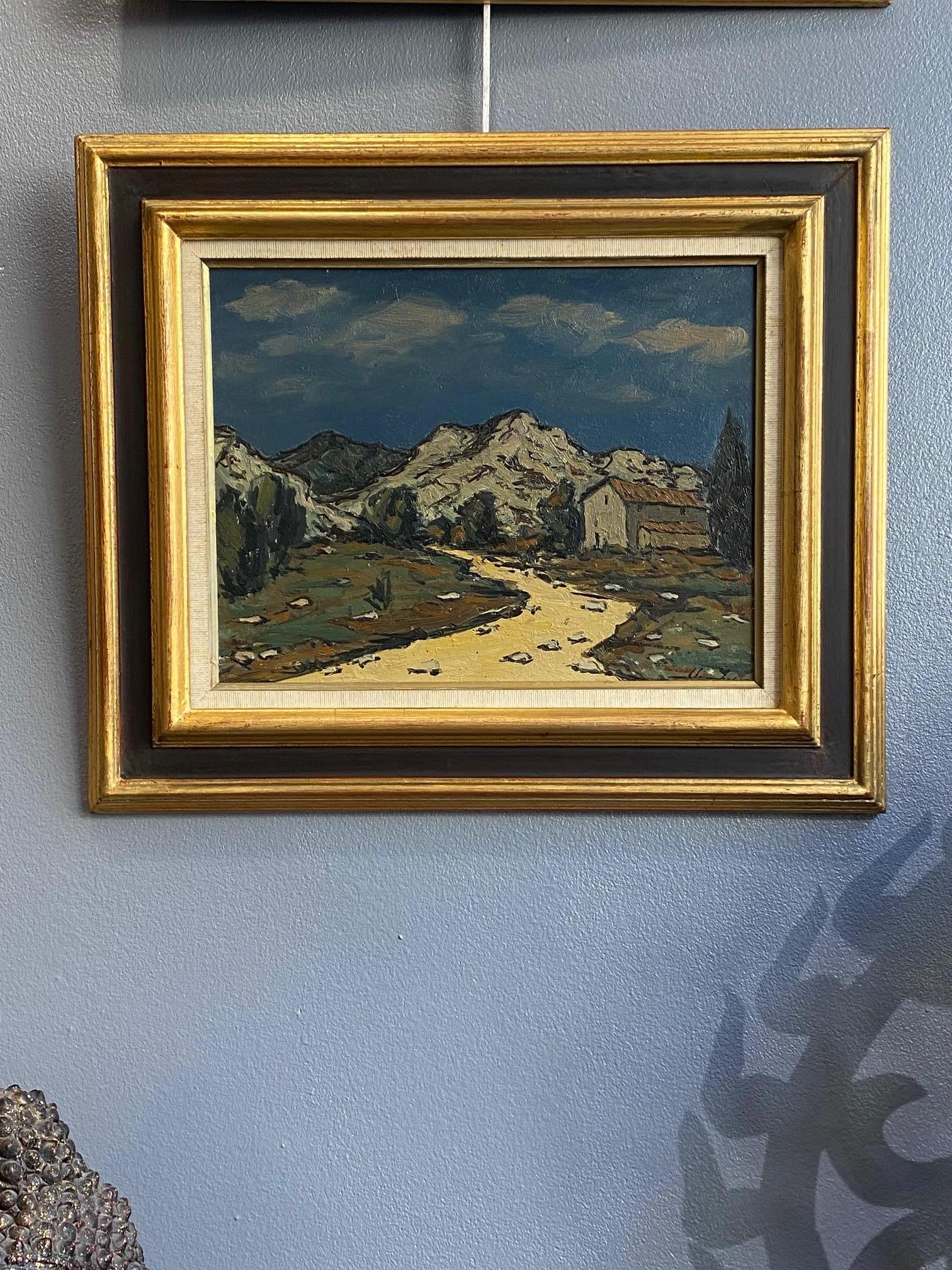 Musée de l'Athénée n°2 by Marius Chambaz - Oil on wood 28x35 cm For Sale 4