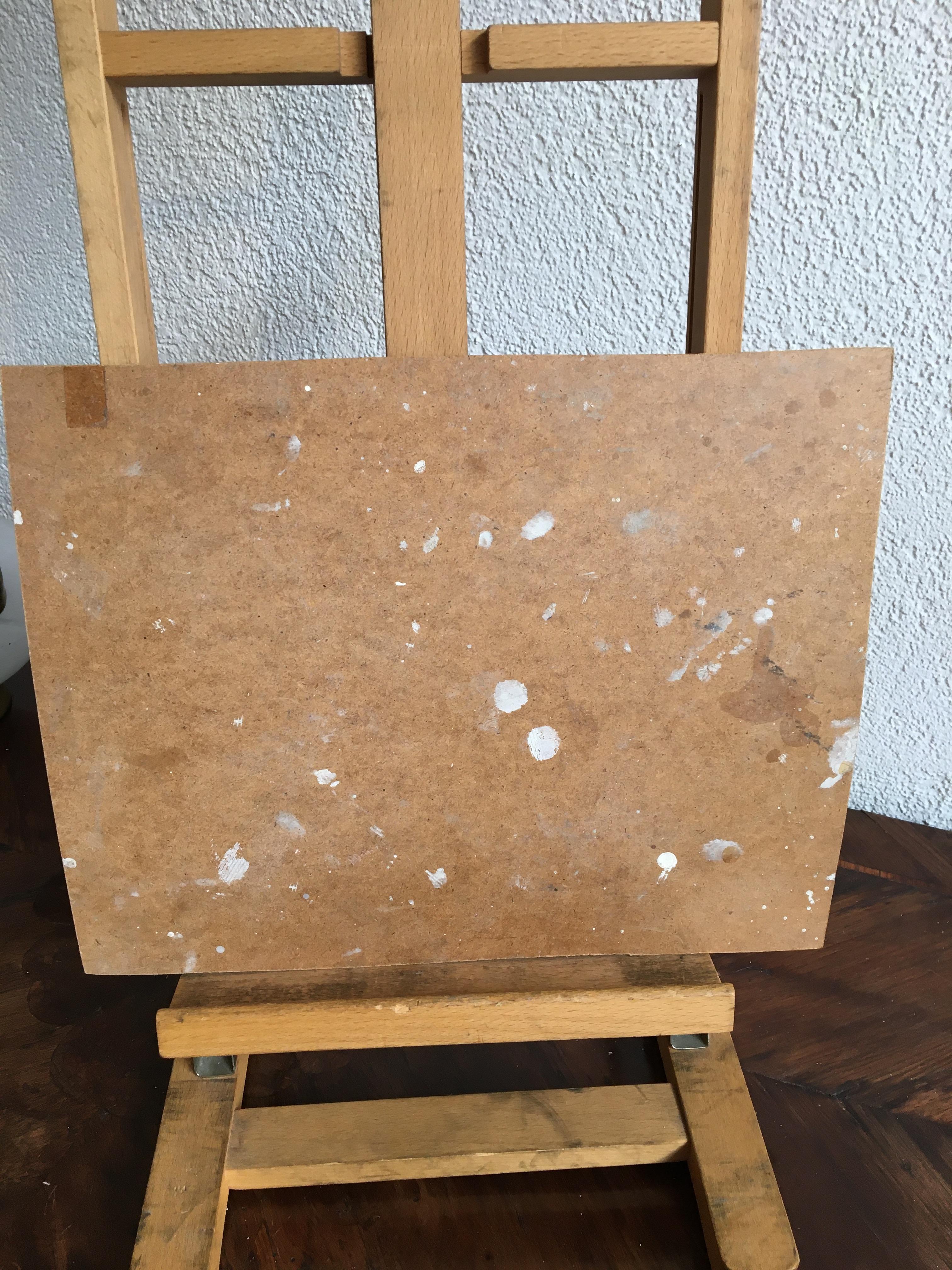 Travail sur papier monté sur bois

