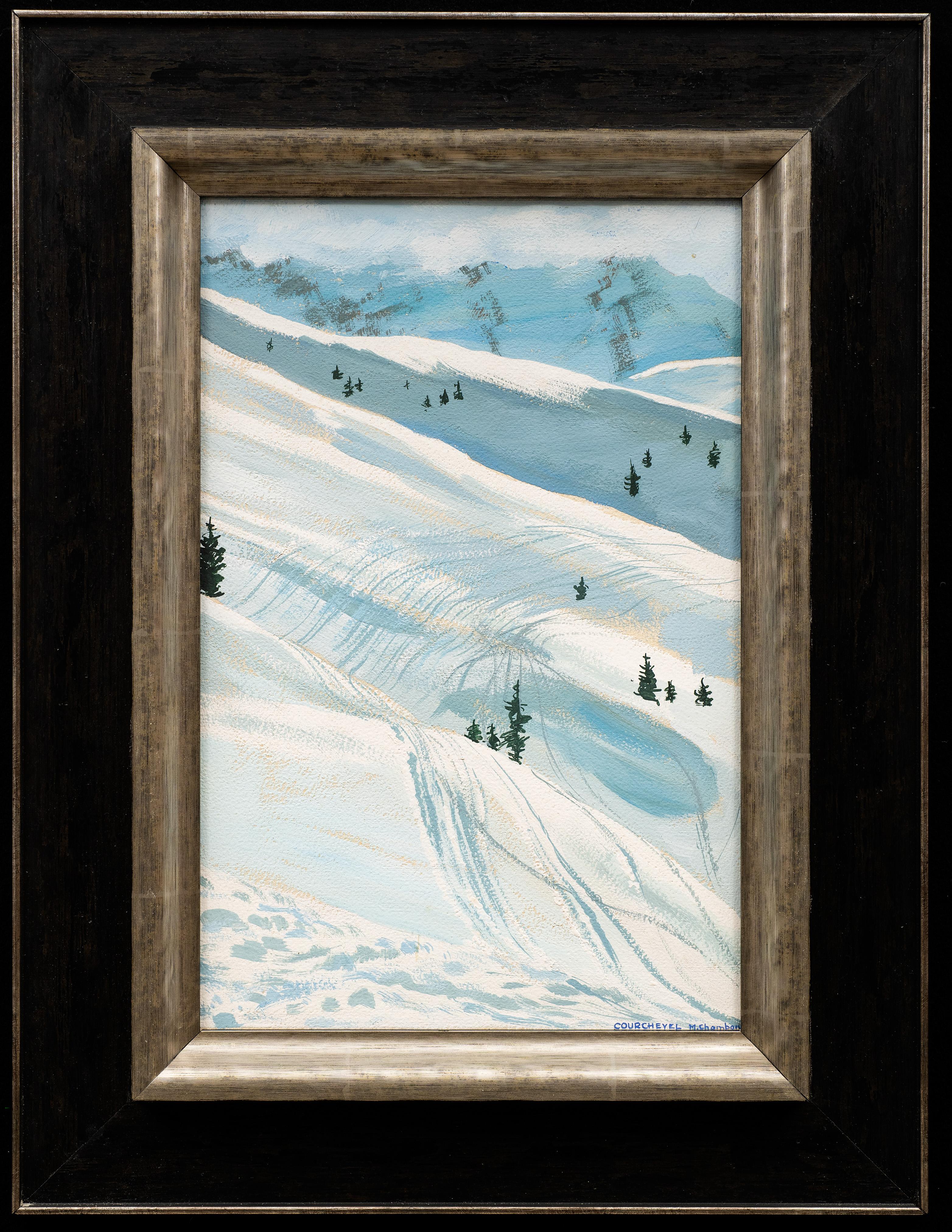 Première route à Courchevel, Alpes françaises de Marius Chambon (Français, 1876-1962) en vente 1