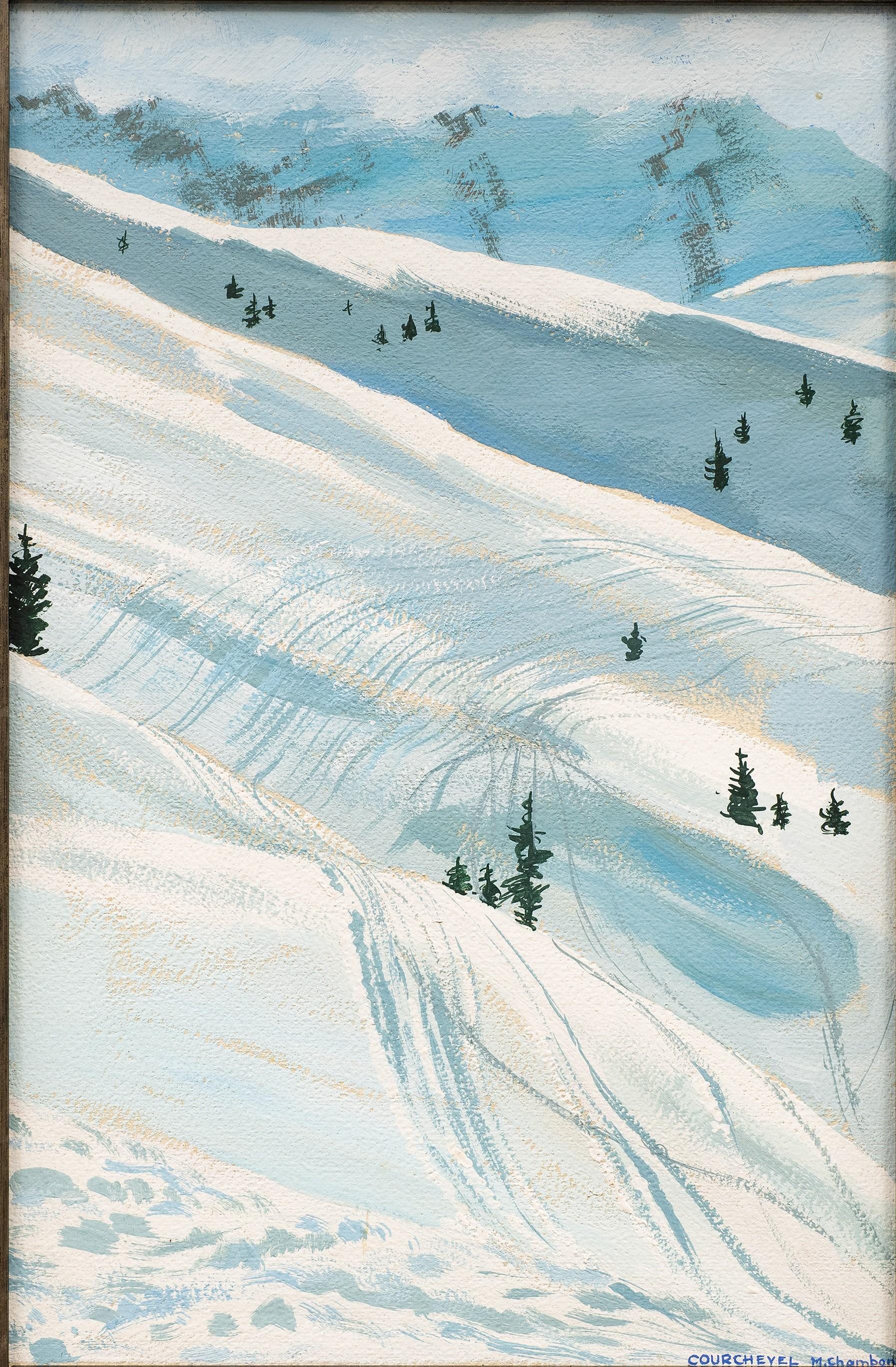 "Prime tracce a Courchevel, Alpi francesi" di Marius Chambon (francese, 1876-1962)