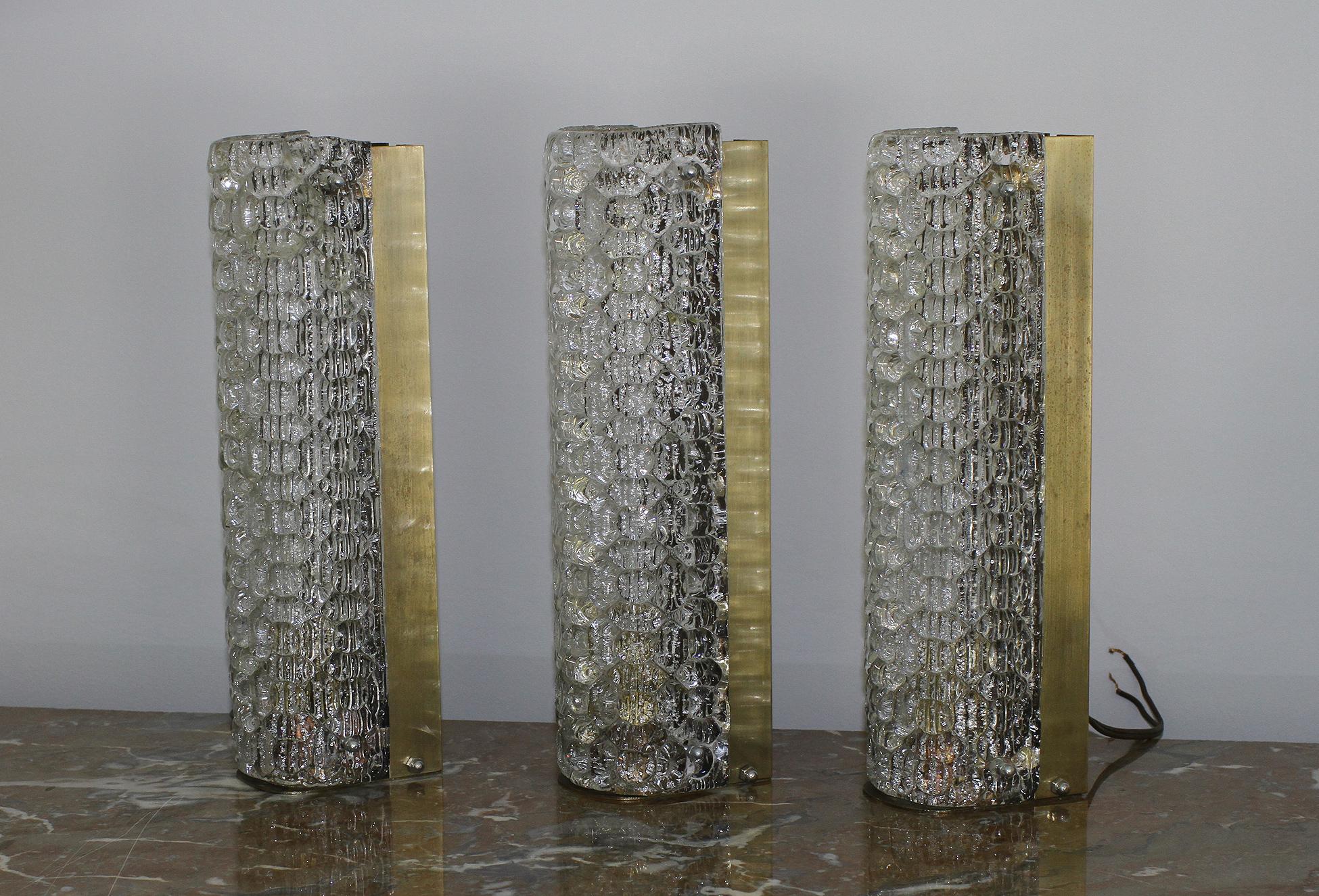 Brass Marius Ernest Sabino, Exceptional Set of Sconces