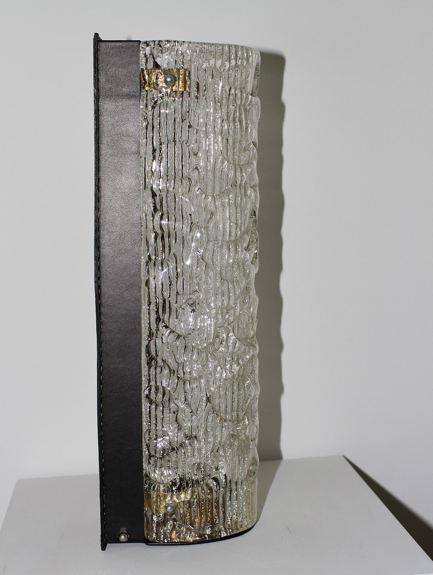 Marius Ernest Sabino & Jacques Adnet 'Attributed' Sconce In Good Condition For Sale In Encino, CA