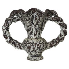 Marius Giuge pour Vallauris Vase Amphore émaillée à la lave 1950