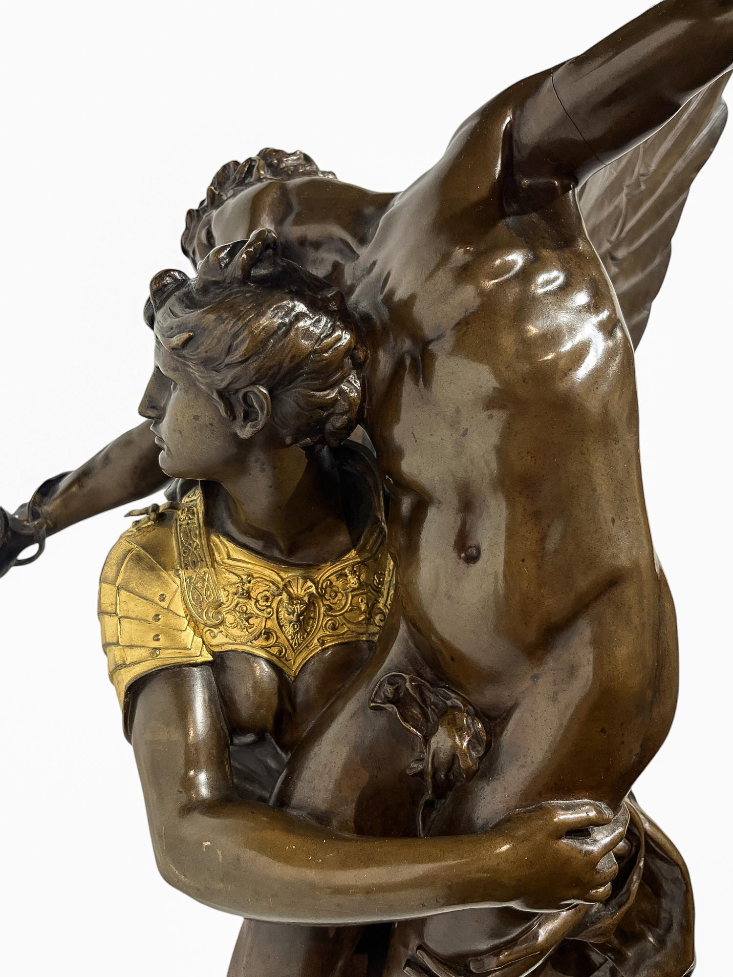Escultura figurativa de bronce de Gloria Victis de Antonin Mercié en venta 4