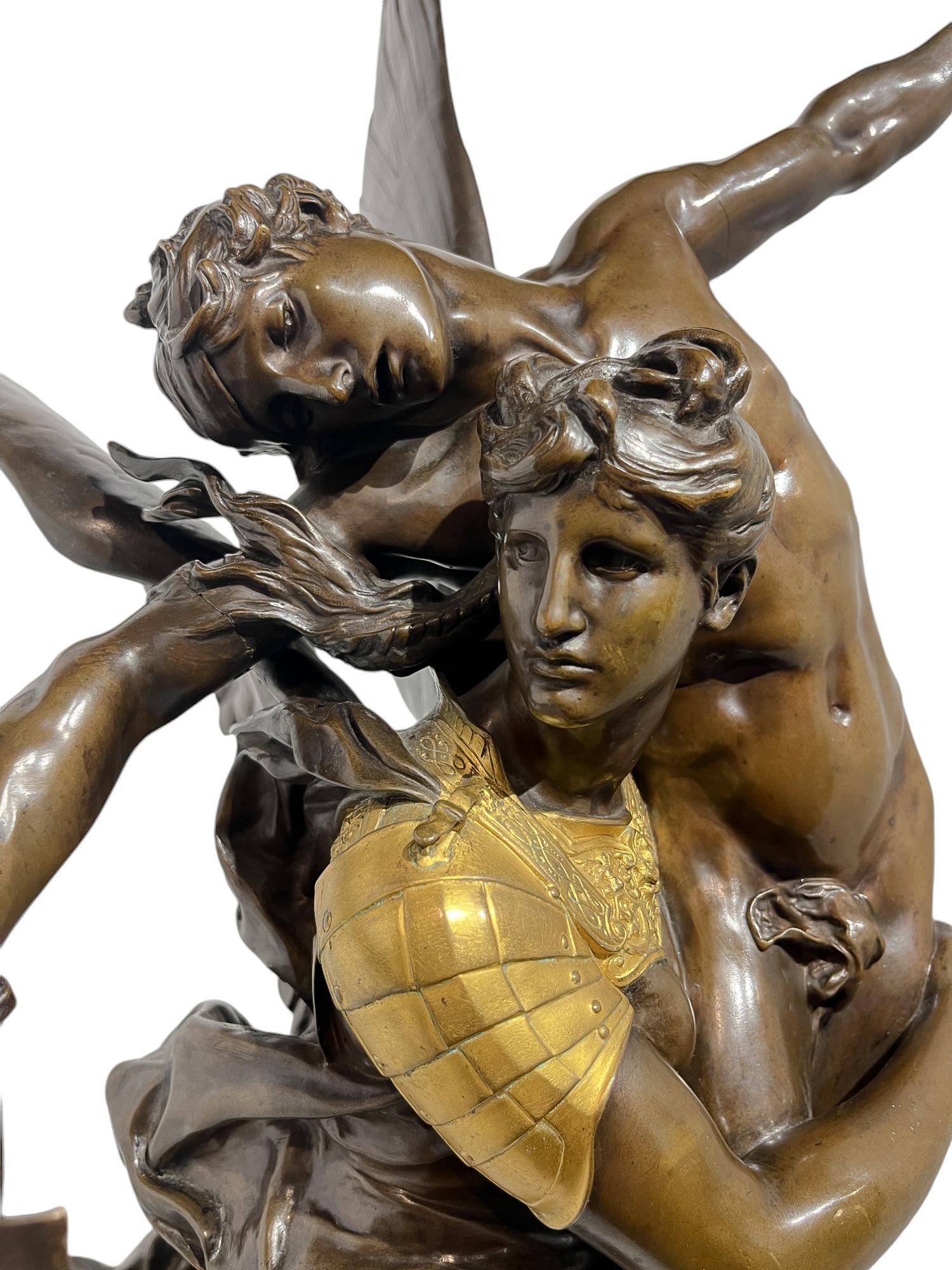 Escultura figurativa de bronce de Gloria Victis de Antonin Mercié en venta 1