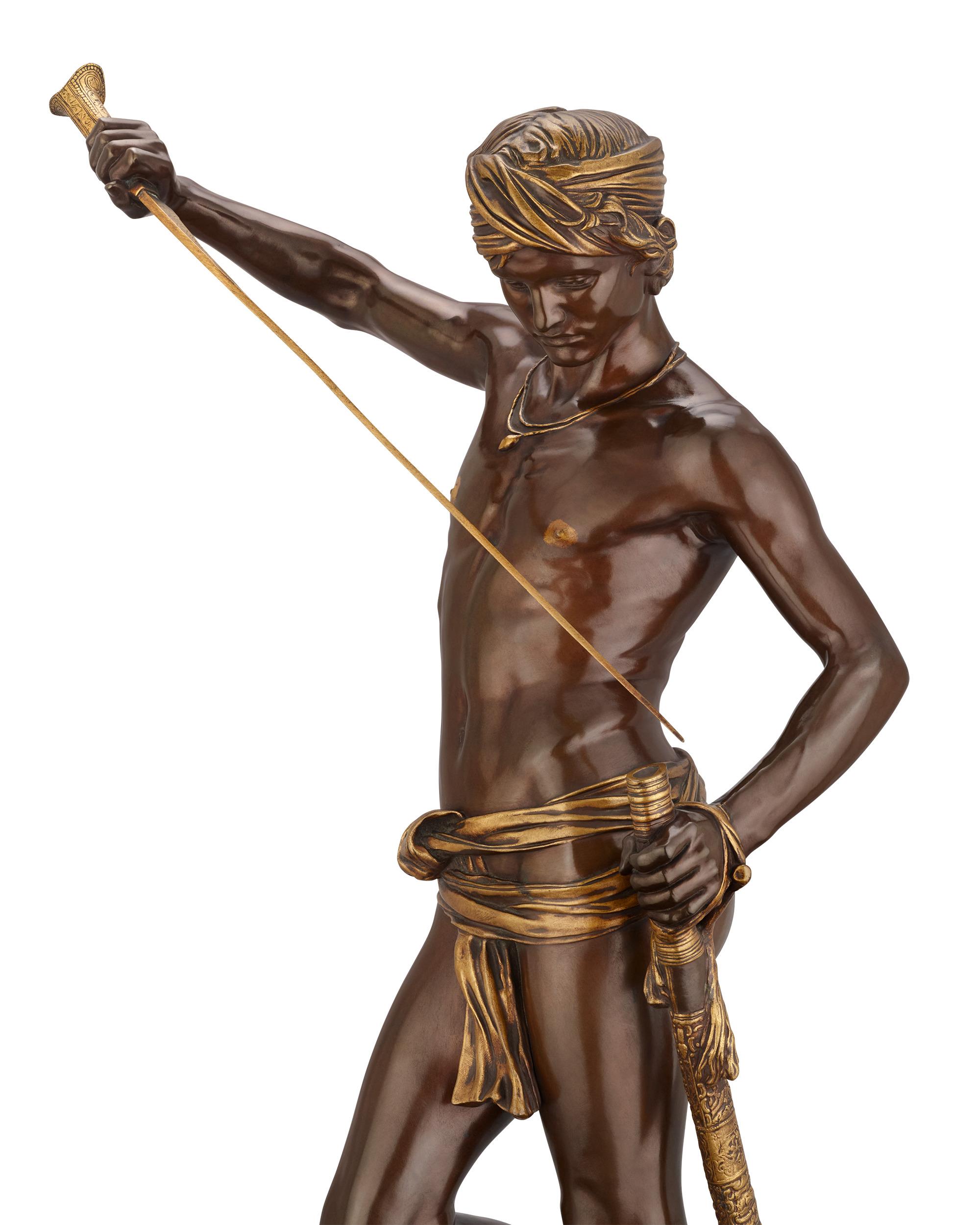 David Vainqueur de Goliath by Marius Jean Antonin Mercié For Sale 2