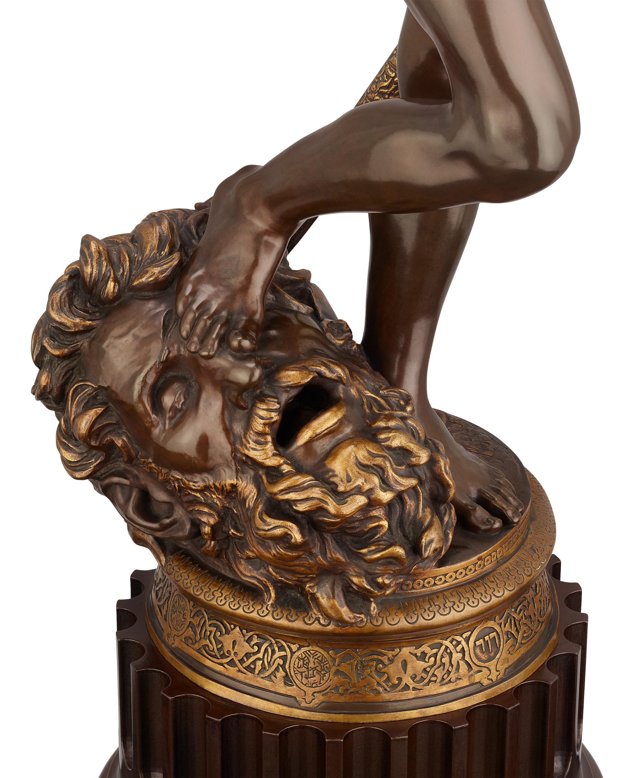 David Vainqueur de Goliath by Marius Jean Antonin Mercié For Sale 3