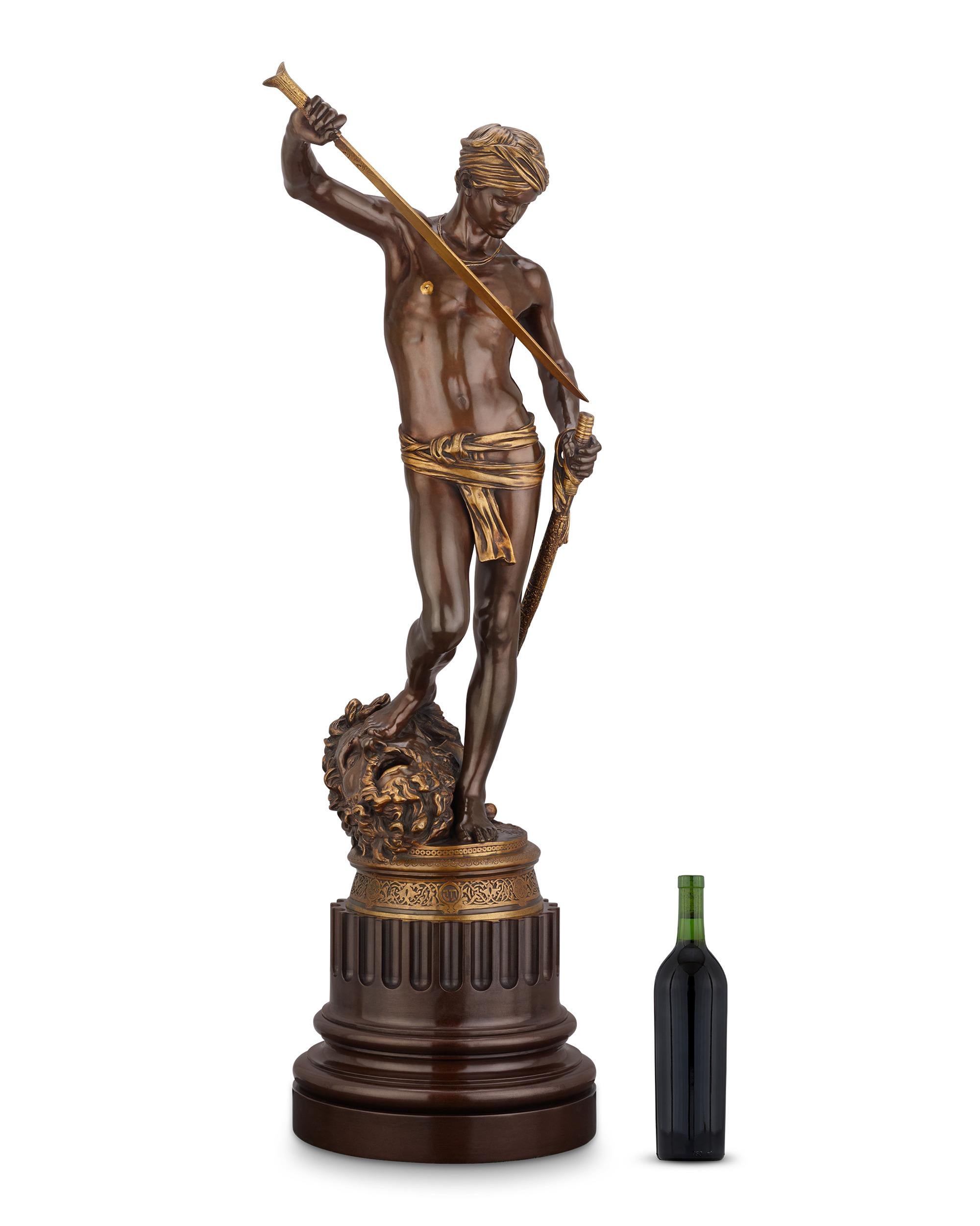 David Vainqueur de Goliath by Marius Jean Antonin Mercié For Sale 4
