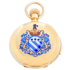 Marius Lecoultre Very Fine Gold Minute Repeater with Split Second Chronograph