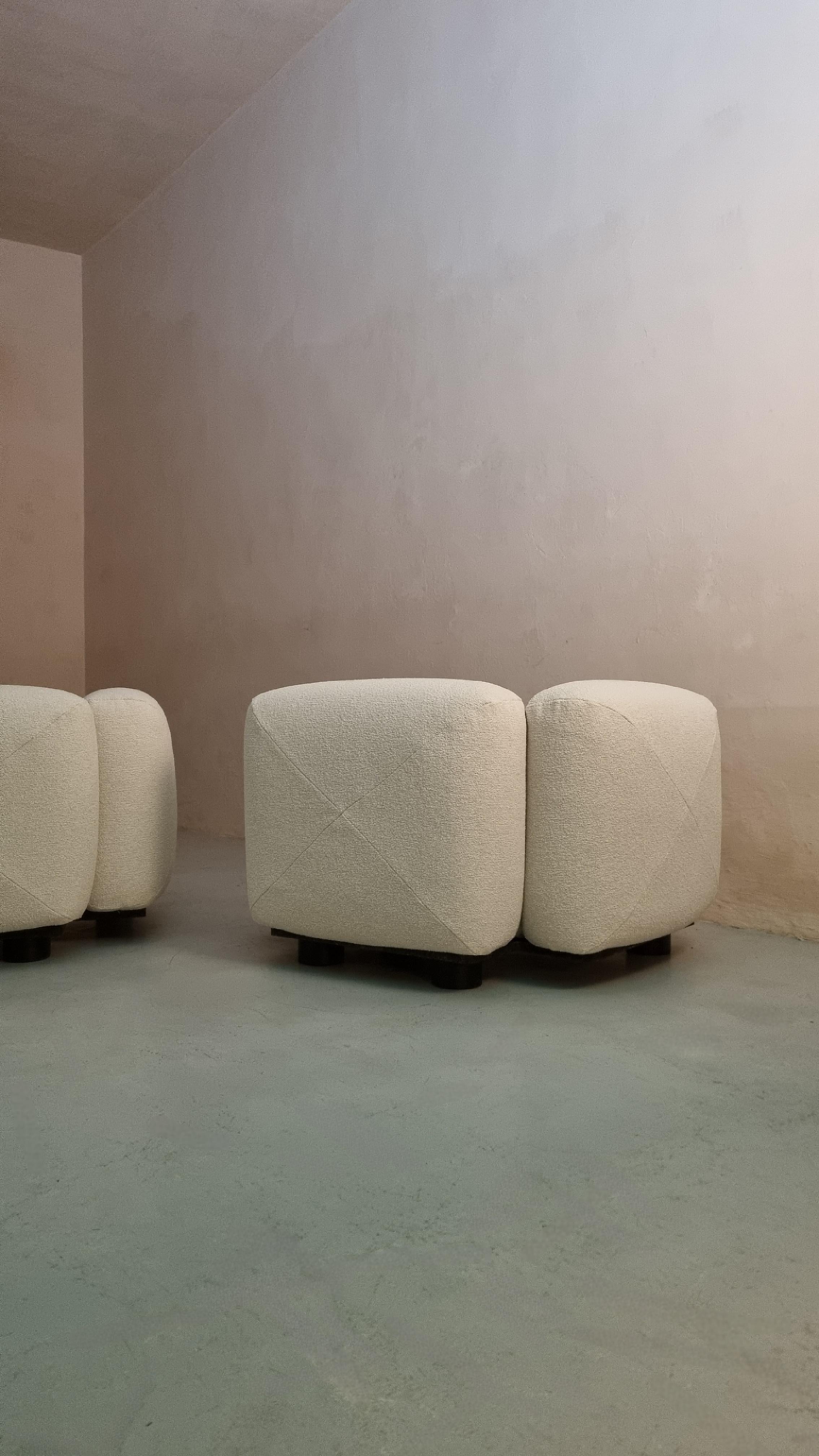 Métal Fauteuils et pouf Marius & Marius conçus par Mario Marenco pour Arflex 1971 en vente