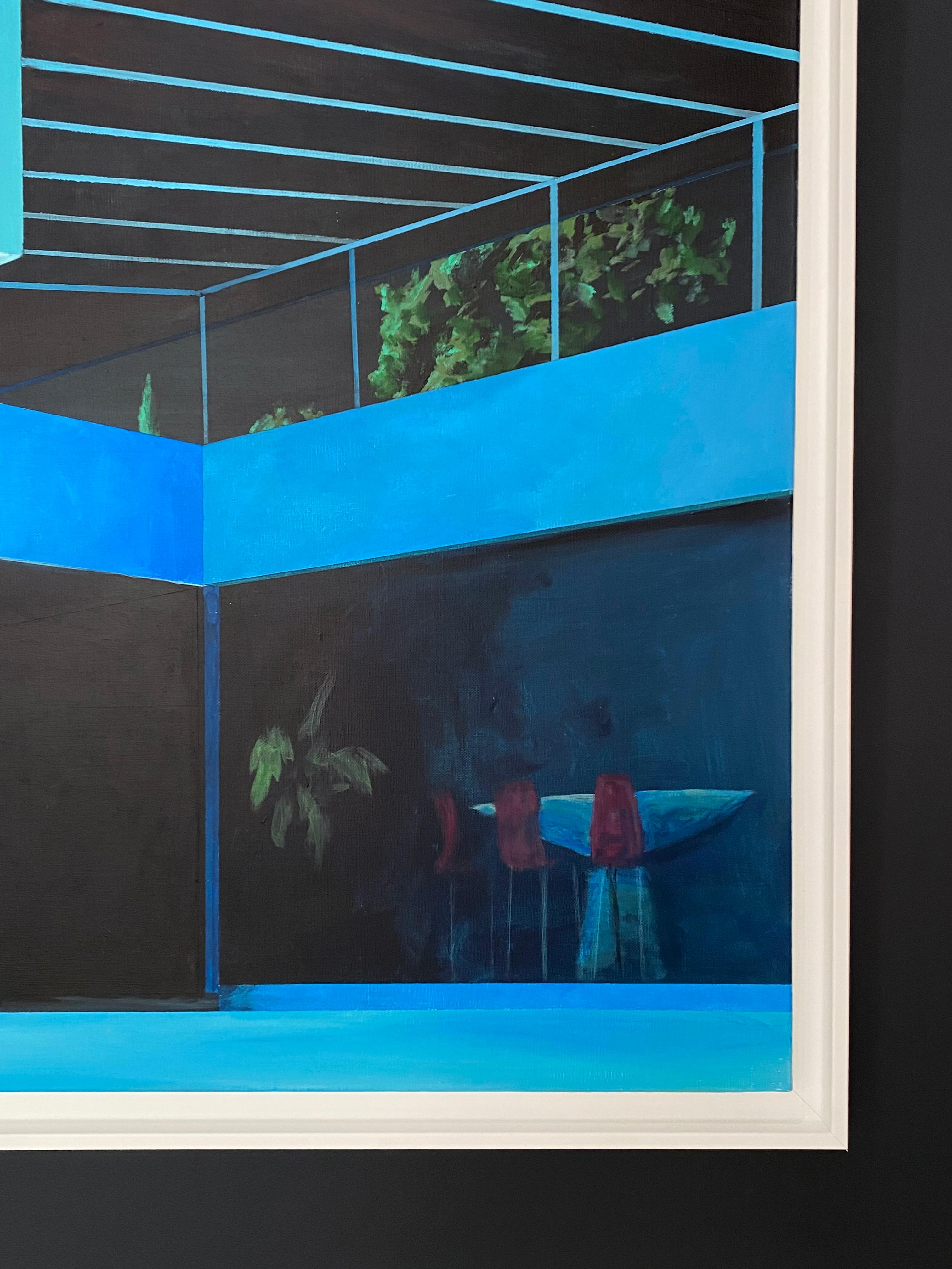 Blue is the night - Contemporary Painting by Marius Messinese