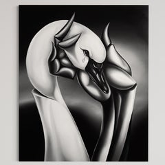 "How to Fly" Peinture à l'huile 71" x 59" inch par Marius Seidlitz