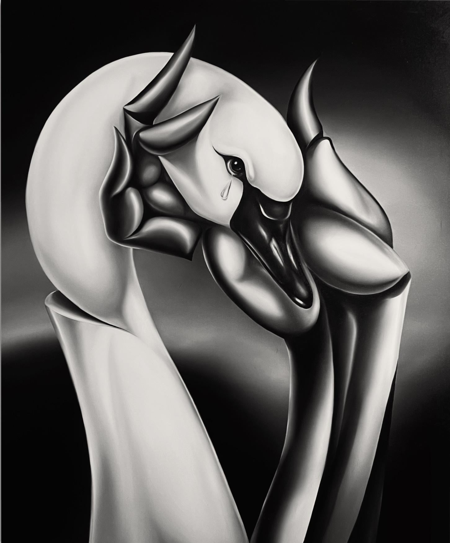Figurative Painting di Marius Seidlitz								 - "Come volare" Pittura a olio da 71" x 59" pollici di Marius Seidlitz