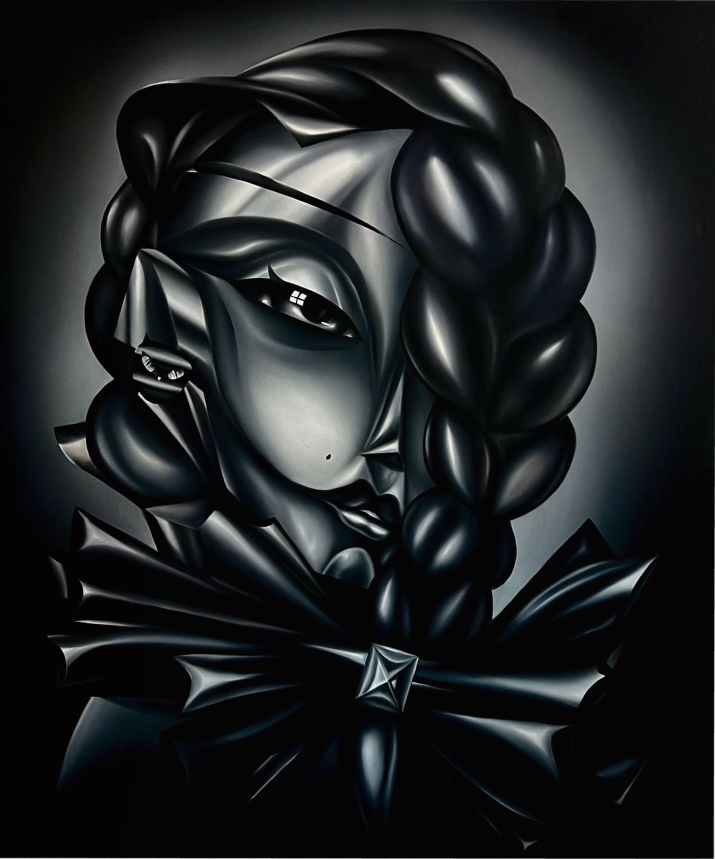 Marius Seidlitz								 Figurative Painting – "You Don`t Even Know" Portrait Ölgemälde 71" x 59" Zoll von Marius Seidlitz
