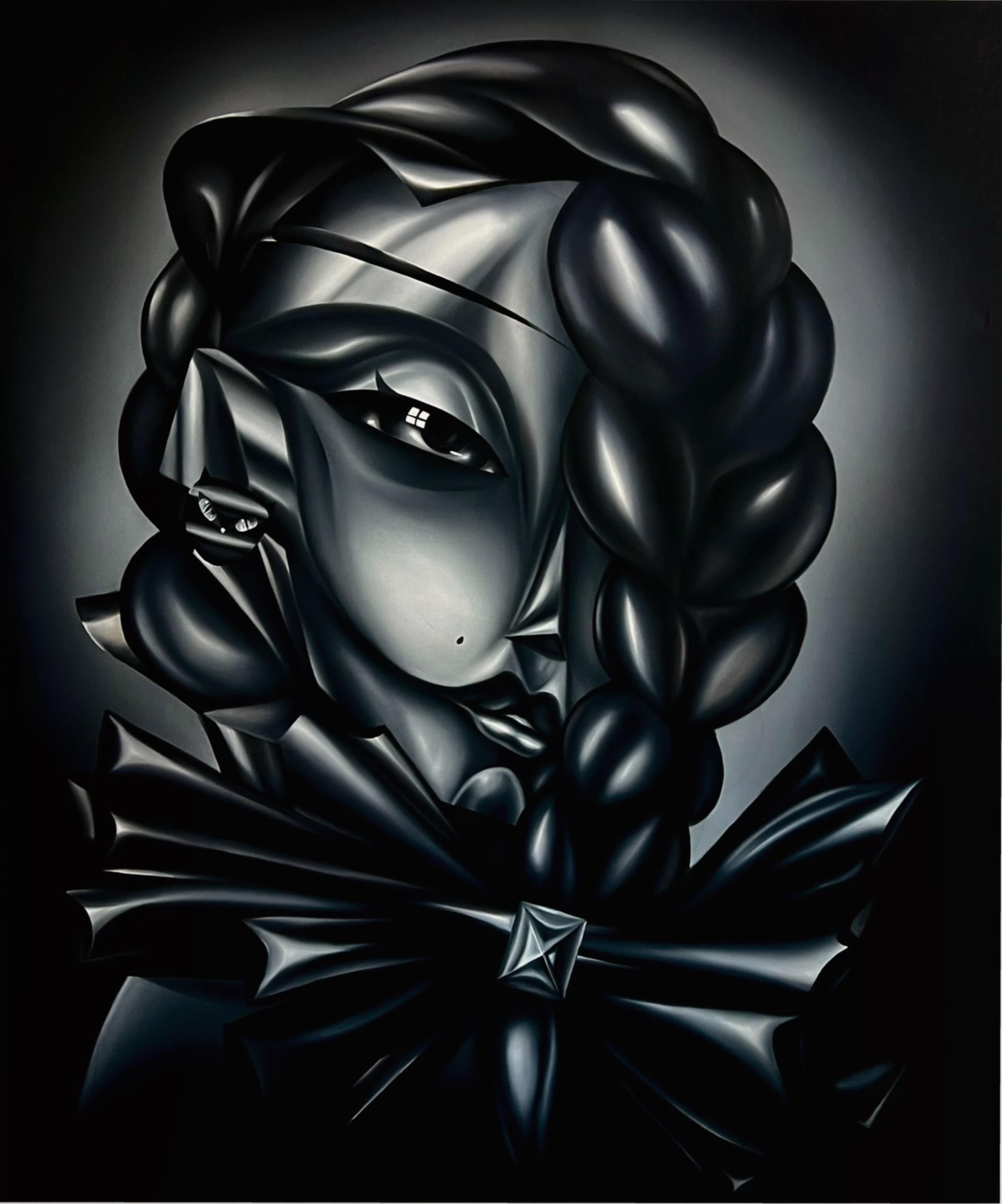 Marius Seidlitz								 Figurative Painting – "You Don`t Even Know" Portrait Ölgemälde 71" x 59" Zoll von Marius Seidlitz