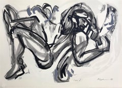 Icarus II, Expressionistic Abstract, Hand Drawn Lithographh