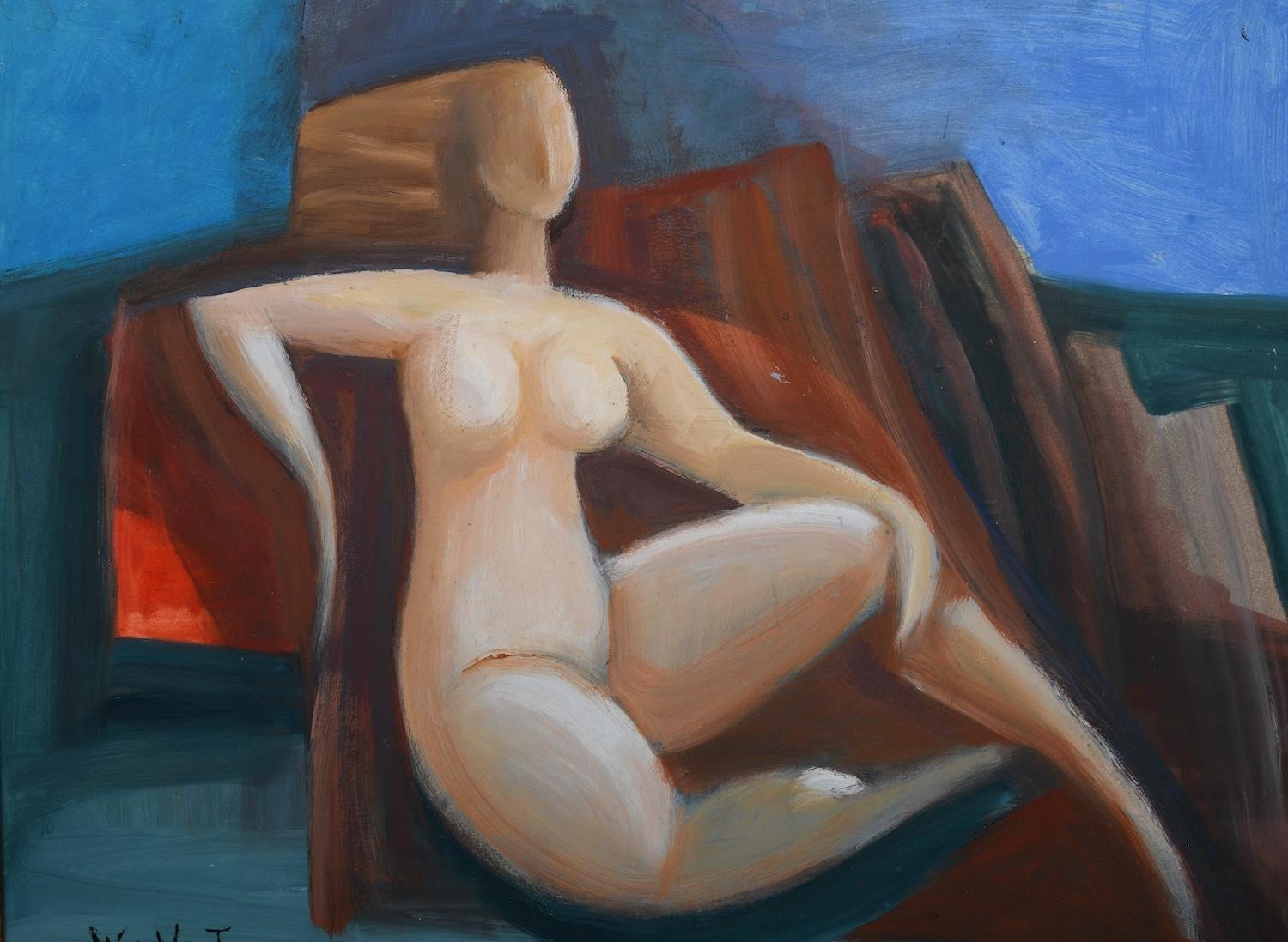 MARIUS WOULFART (1905-1991) Studie einer nackten Frau (Moderne) im Angebot