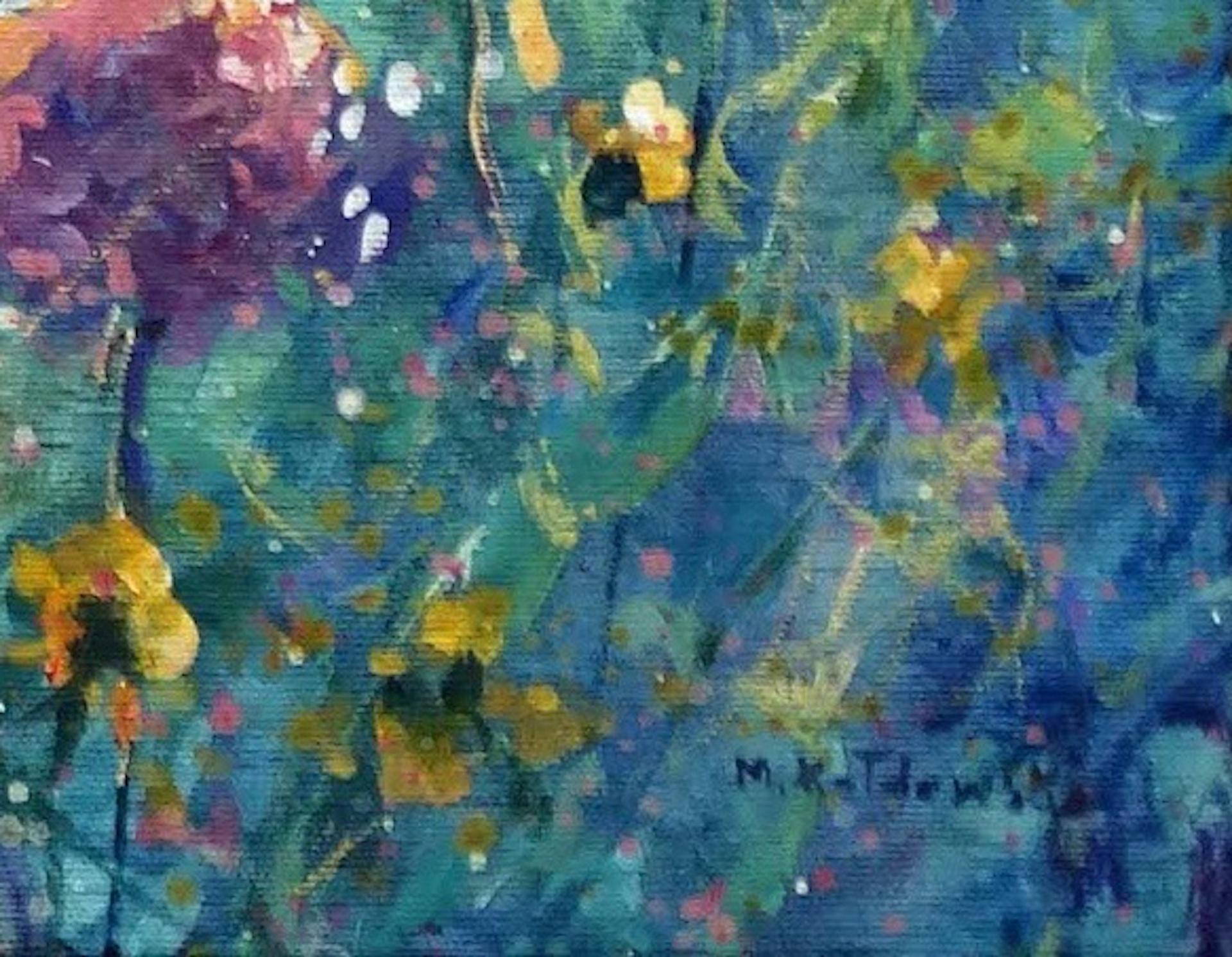 Eine impressionistische Darstellung von Alliumblüten, die im Sonnenlicht Tiefe zeigen. Dieses Gemälde ist an den Seitenrändern gemalt, fertig zum Aufhängen.
Mariusz Kaldowski ist online und in unserer Galerie bei Wychwood Art erhältlich. Im Jahr