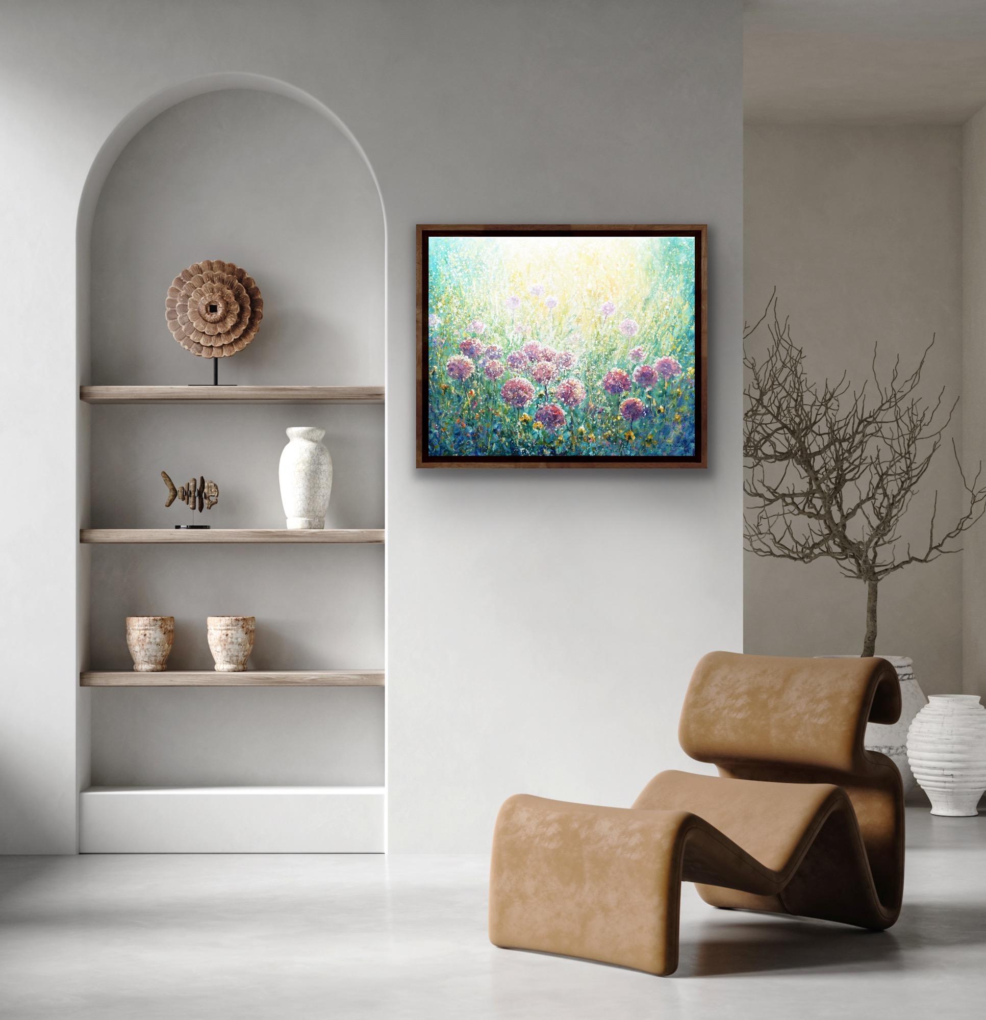 Allium, Original Floral Painting, Impressionist Painting, Spring Summer Art For Sale 5