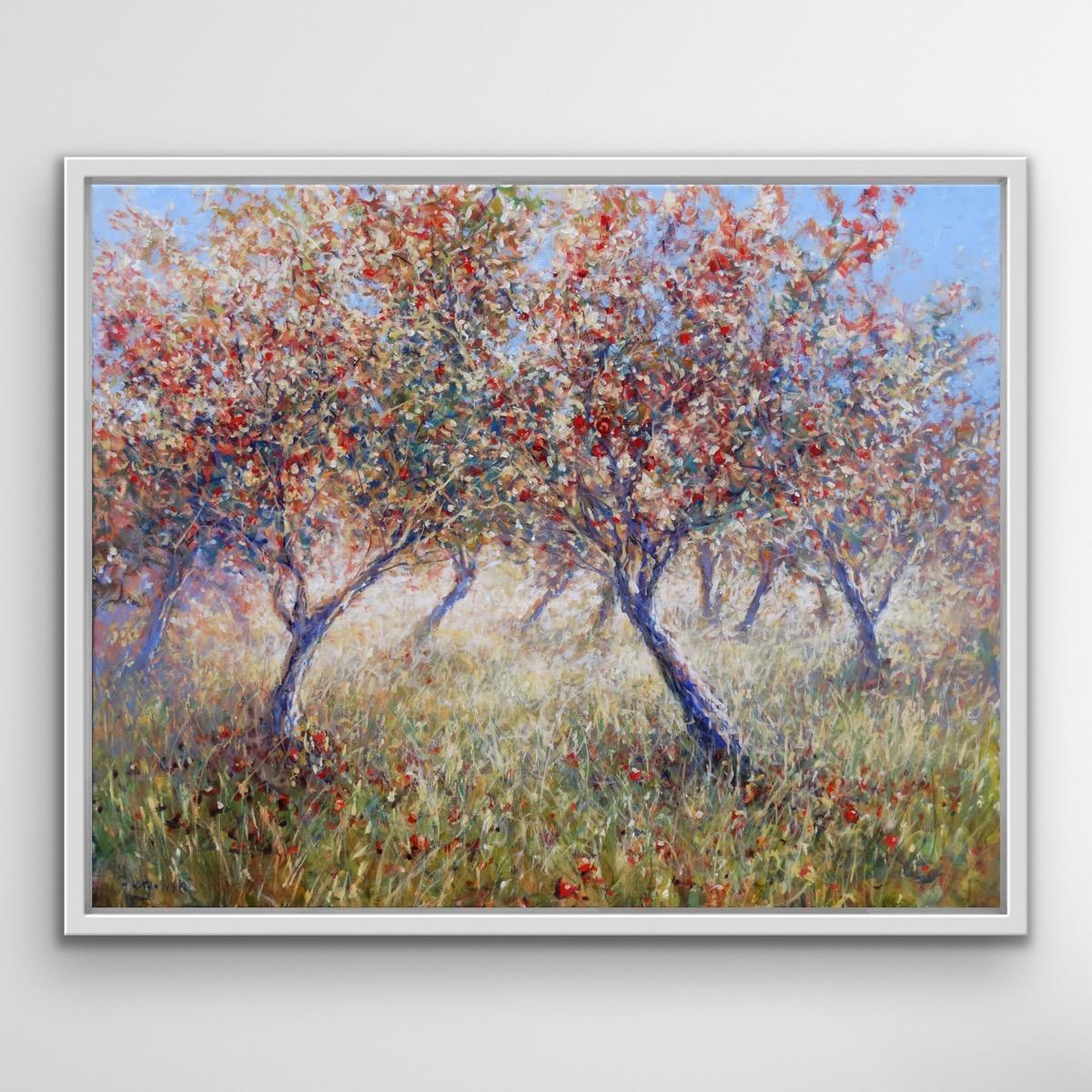 An Orchard, Impressionist Style Landscape Painting, Original Art, Summer Art For Sale 2