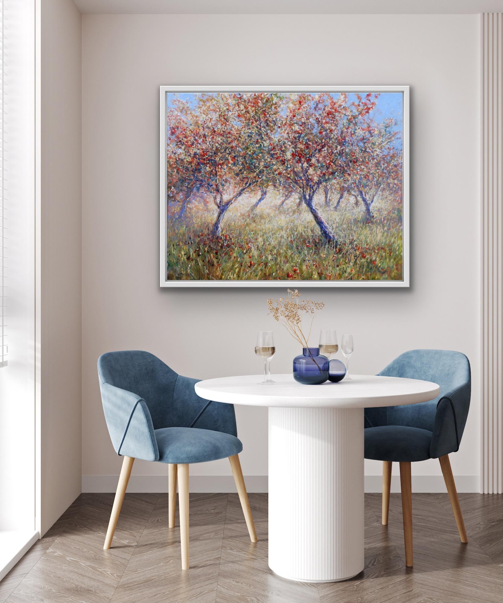 An Orchard, Impressionist Style Landscape Painting, Original Art, Summer Art For Sale 6