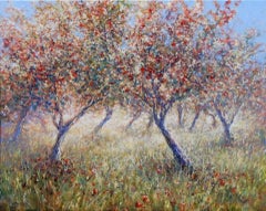 An Orchard, Mariusz Kaldowski, Impressionist Landscape Painting, Original Art