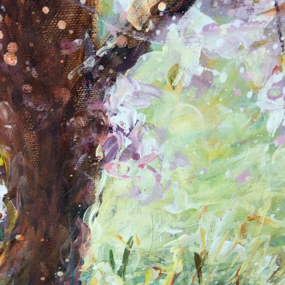 Cherry Blossom Tree, Landscape Painting, Contemporary art, impressionist style 5