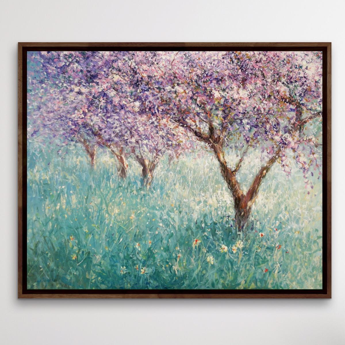 Mariusz Kaldowski, Cherry Trees, Original Contemporary Impressionist Painting For Sale 7