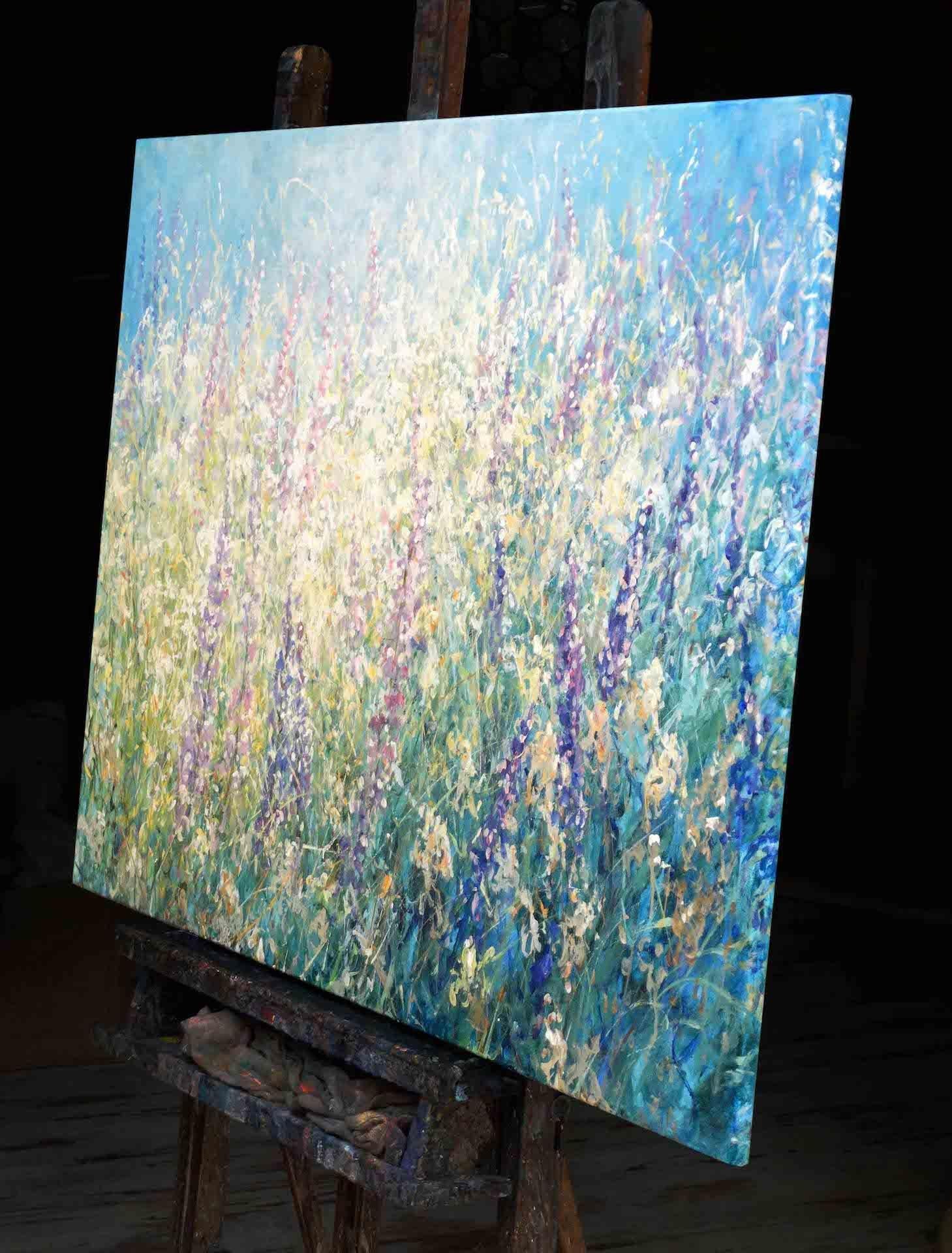 Mariusz Kaldowski, Lupin, Pittura floreale originale, Arte accessibile, Arte online 3