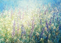 Mariusz Kaldowski, Lupin, Original Floral Painting, Affordable Art, Art Online