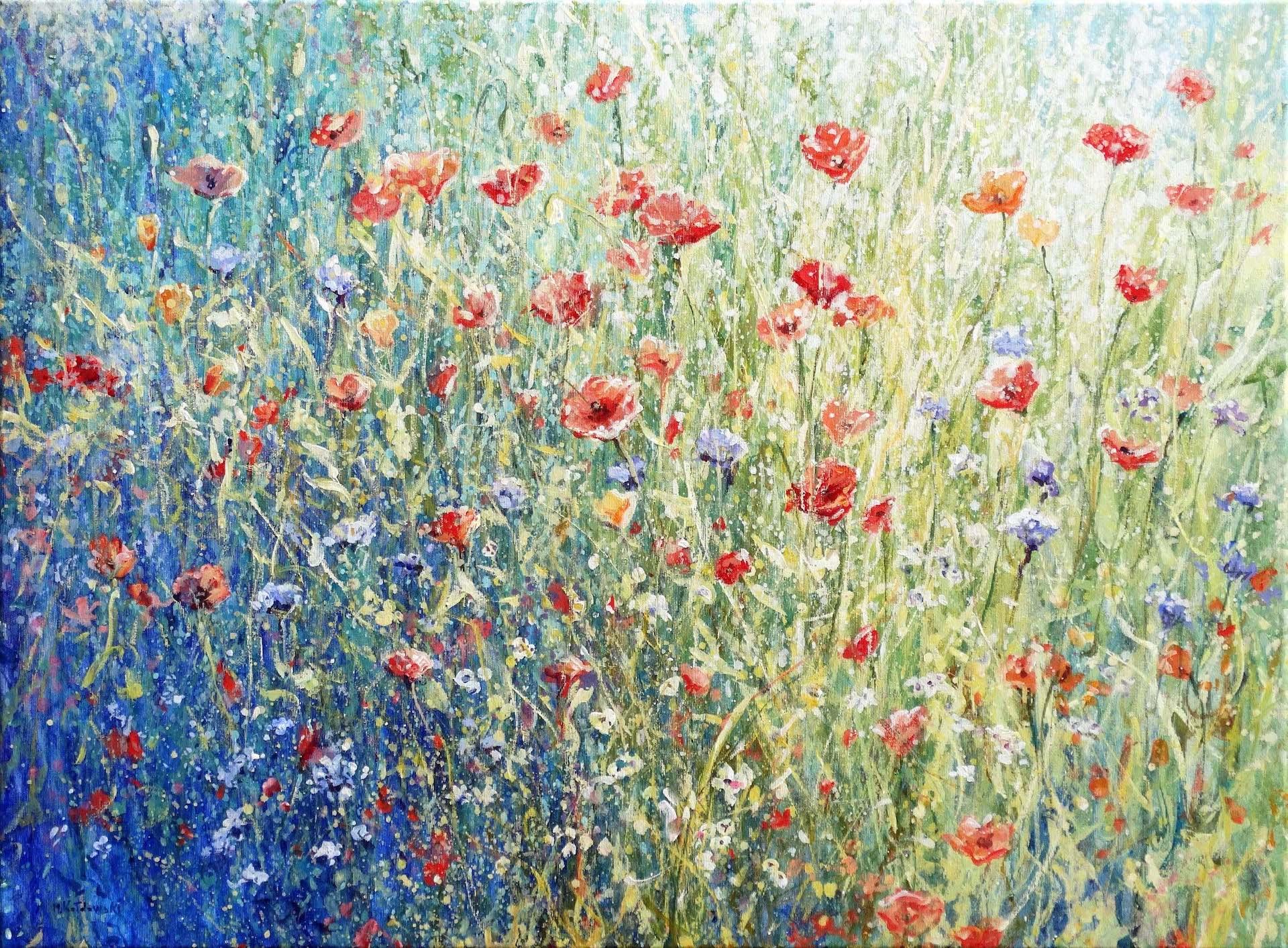Mariusz Kaldowski, Poppies, Original Floral Painting, Landscape Art, Art Online