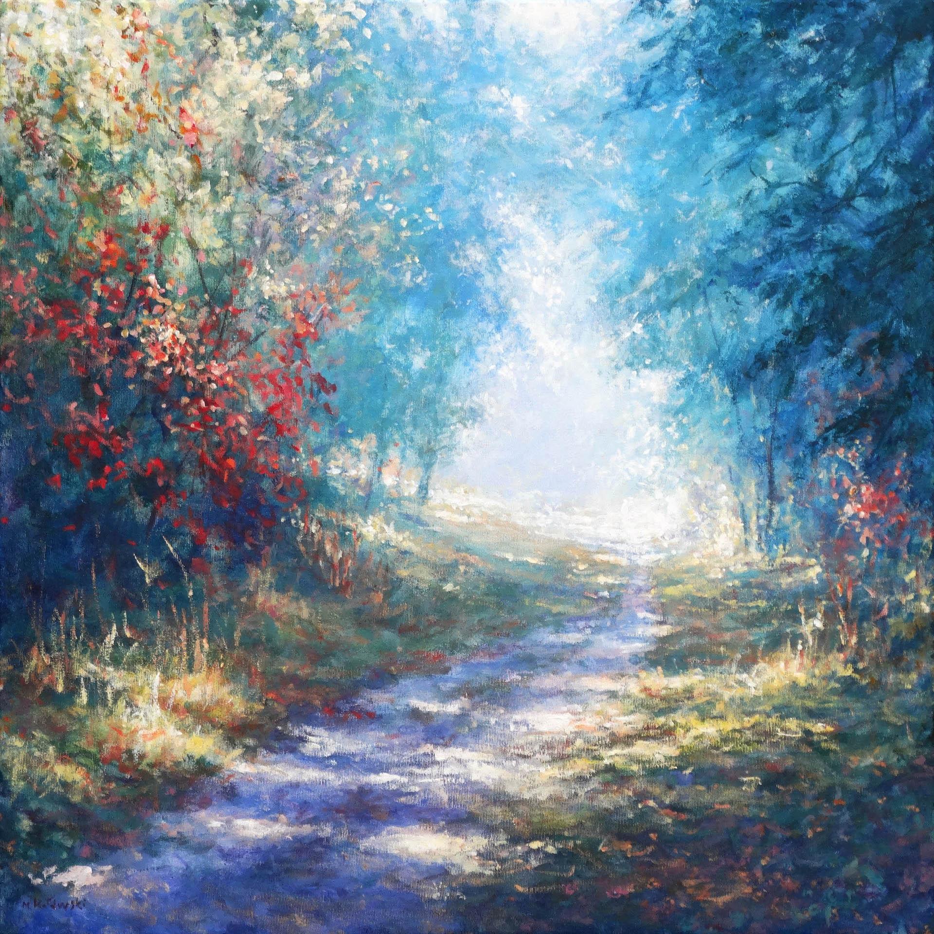 Mariusz Kaldowski, Sunny Clearing, Bright Impressionist Landscape Painting 3