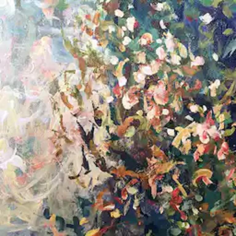 Rendez-Vous, Original painting, Landscape, Summer, Floral For Sale 1