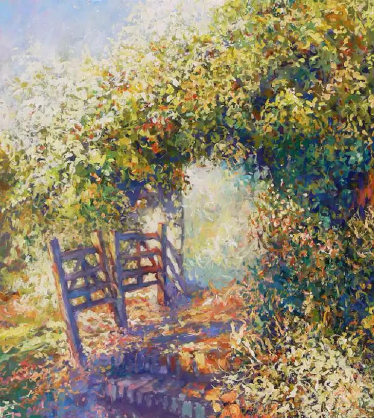 Mariusz Kaldowski Landscape Painting - Rendez-Vous, Original painting, Landscape, Summer, Floral