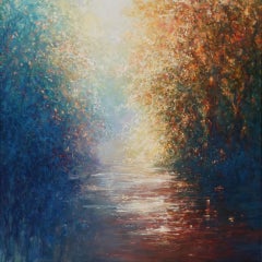 Secret River, Affordable Impressionist Landscape Painting, Spring Painting