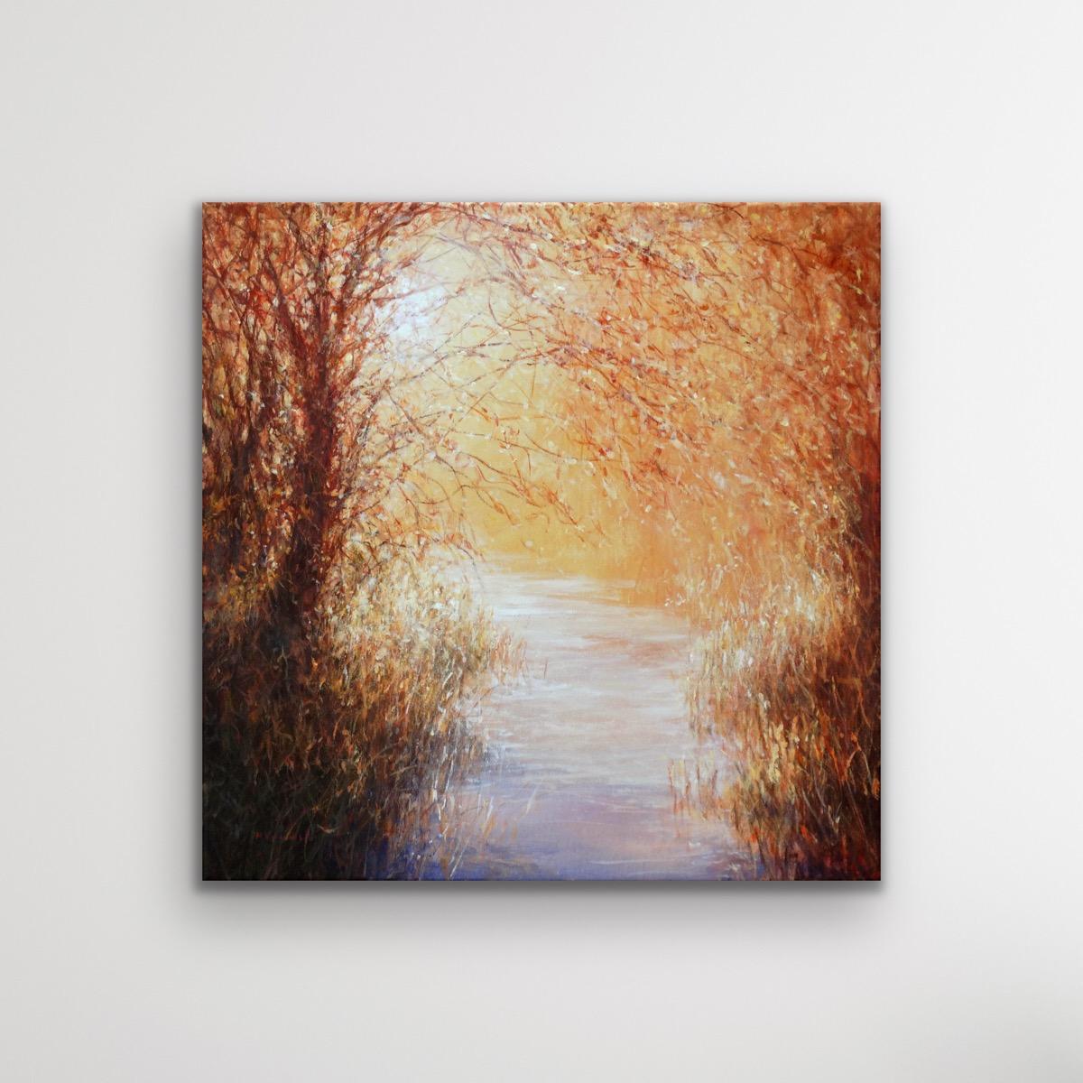An impressionistic painting of a forest river. This painting is painted on the sides, ready to hang.

Discover more original artwork by Mariusz Kaldowski with Wychwood Art online and in our Oxfordshire art gallery. In 1987 he graduated with an MA