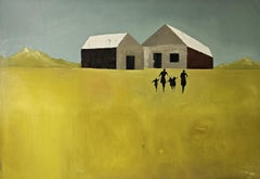 Farm home, Painting, Oil on Canvas
