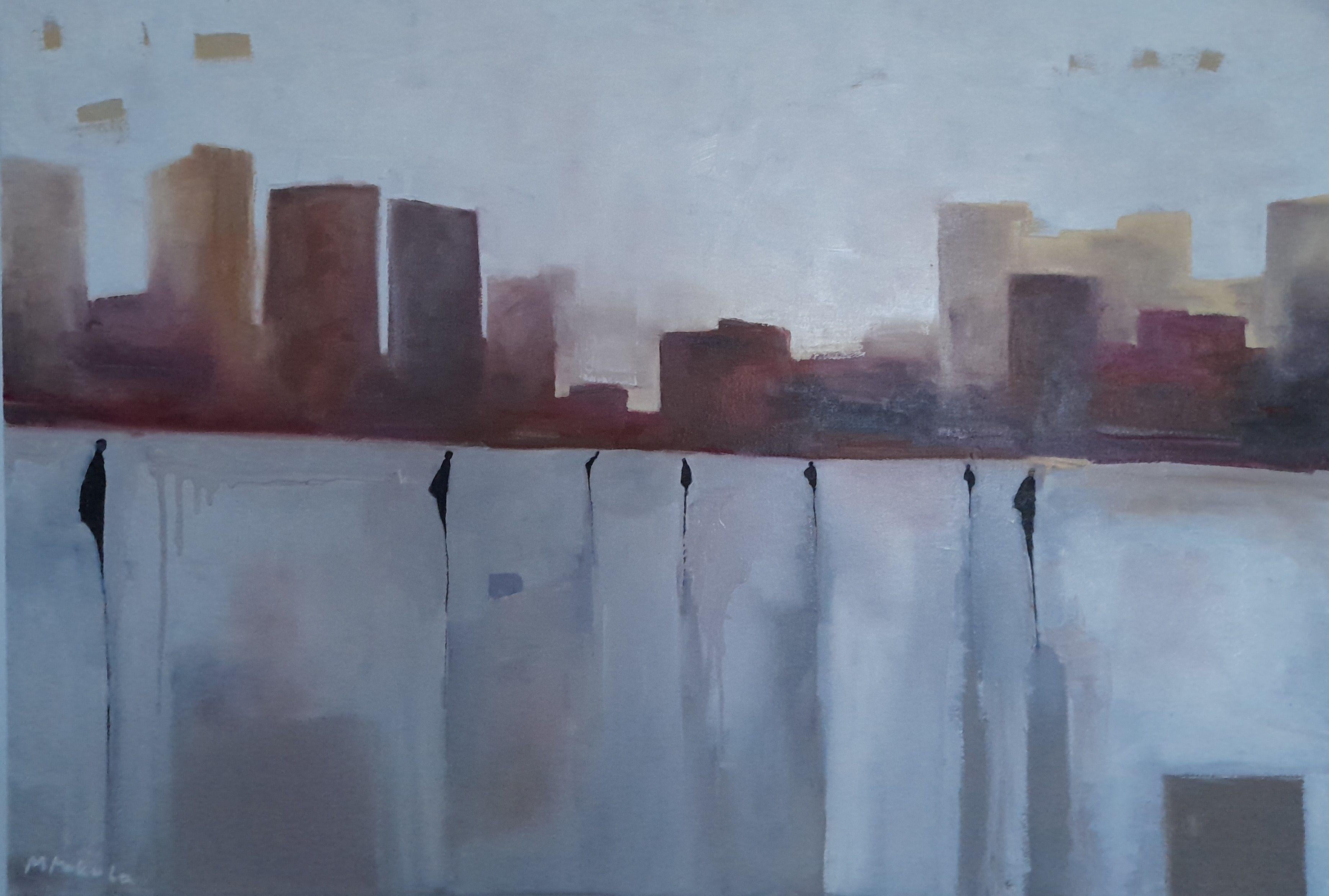 Somewhere North, Gemälde, Öl auf Leinwand – Painting von MARIUSZ MAKULA