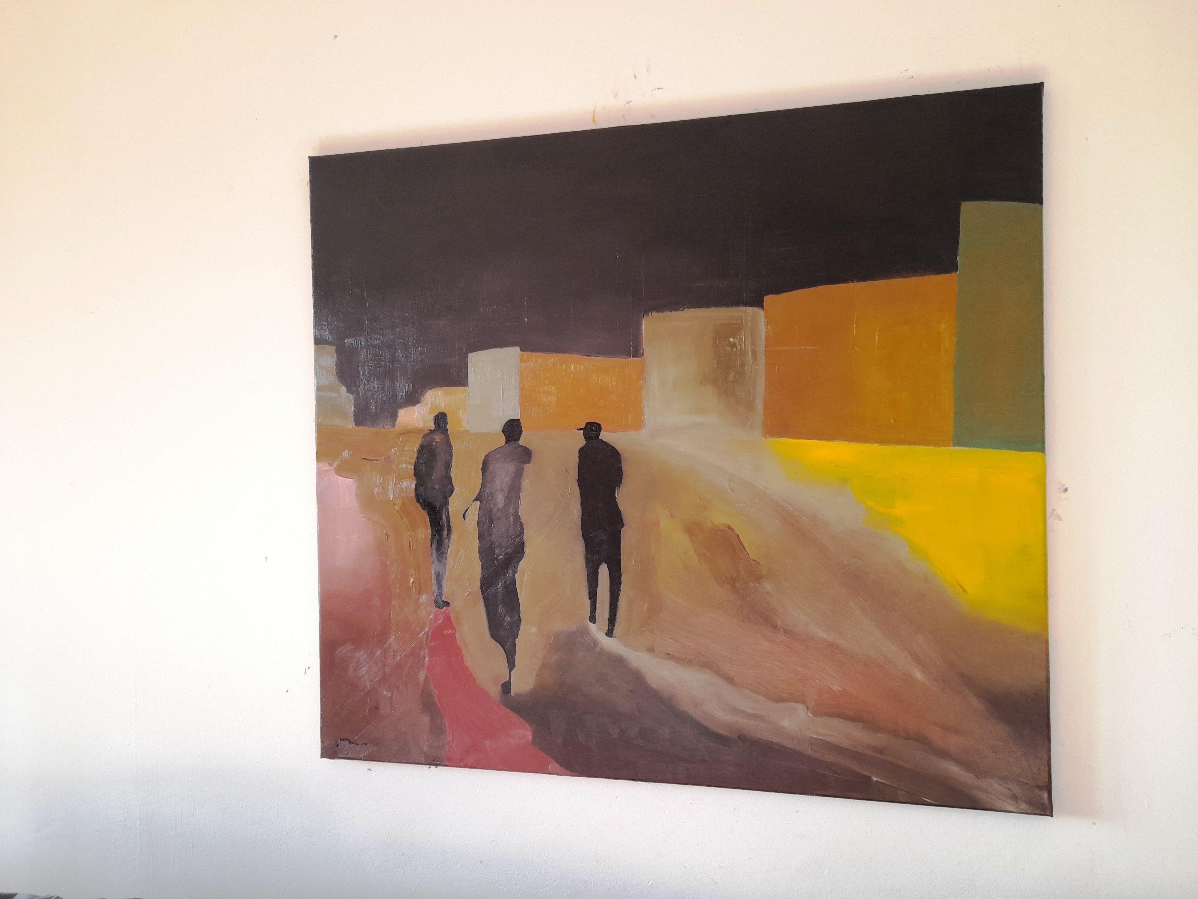 Original-Öl auf Leinwand auf Holzkeilrahmen, Kastenleinwand, signiert auf der Vorderseite.  Inklusive Echtheitszertifikat. :: Gemälde :: Expressionismus :: Dieses Werk wird mit einem offiziellen, vom Künstler unterzeichneten Echtheitszertifikat