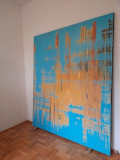 Blau in Tiefe, Gemälde, Öl auf Leinwand