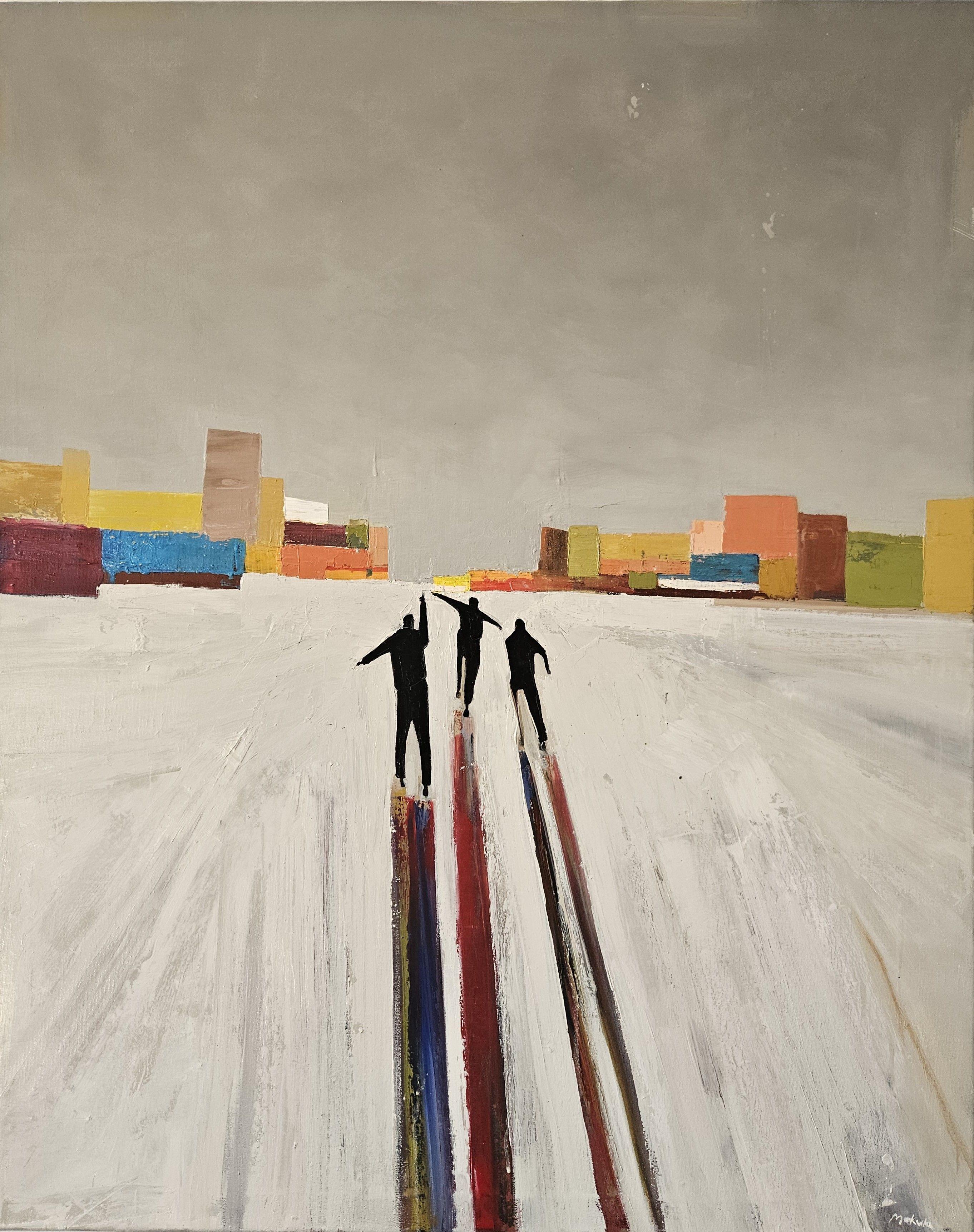 Original oil on canvas on wooden stretchers, signed on the front. Certificate of authenticity included. :: Painting :: Abstract Expressionism :: This piece comes with an official certificate of authenticity signed by the artist :: Ready to Hang: Yes