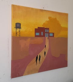 Evening sky, Painting, Oil on Canvas