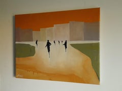 Far Far Orange, Painting, Oil on Canvas