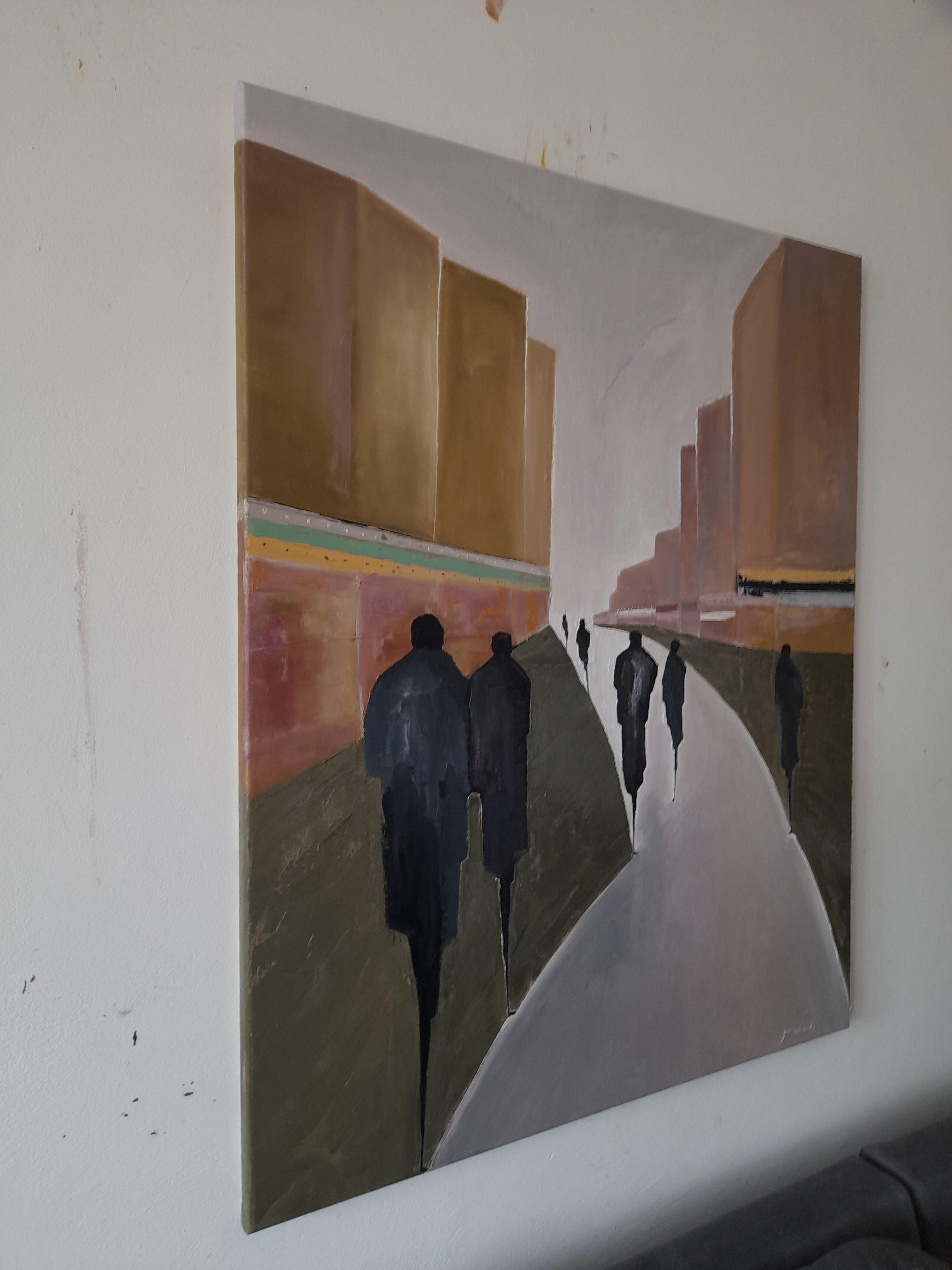 Old Town Road, Painting, Oil on Canvas For Sale 1