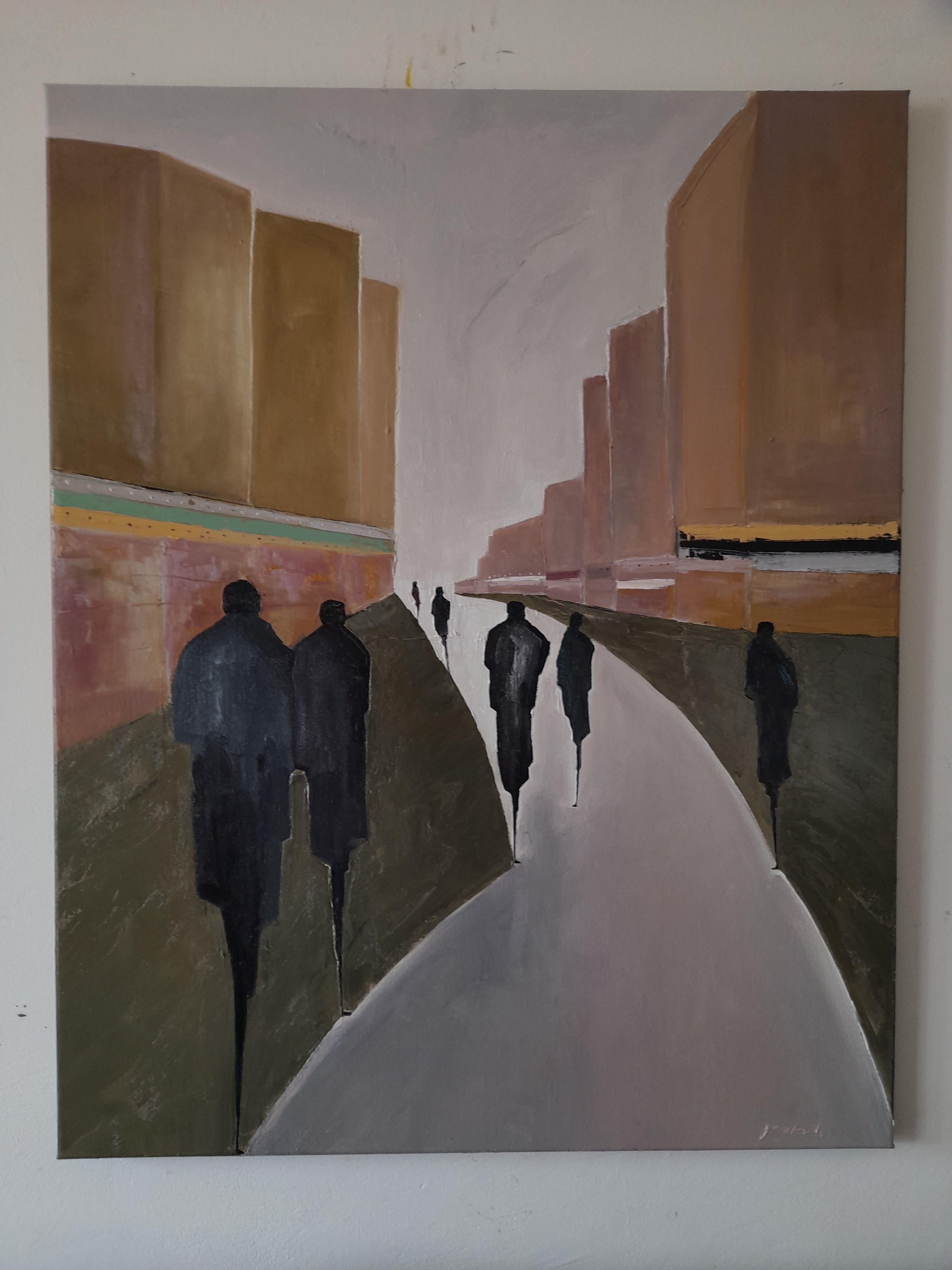 Old Town Road, Painting, Oil on Canvas For Sale 2