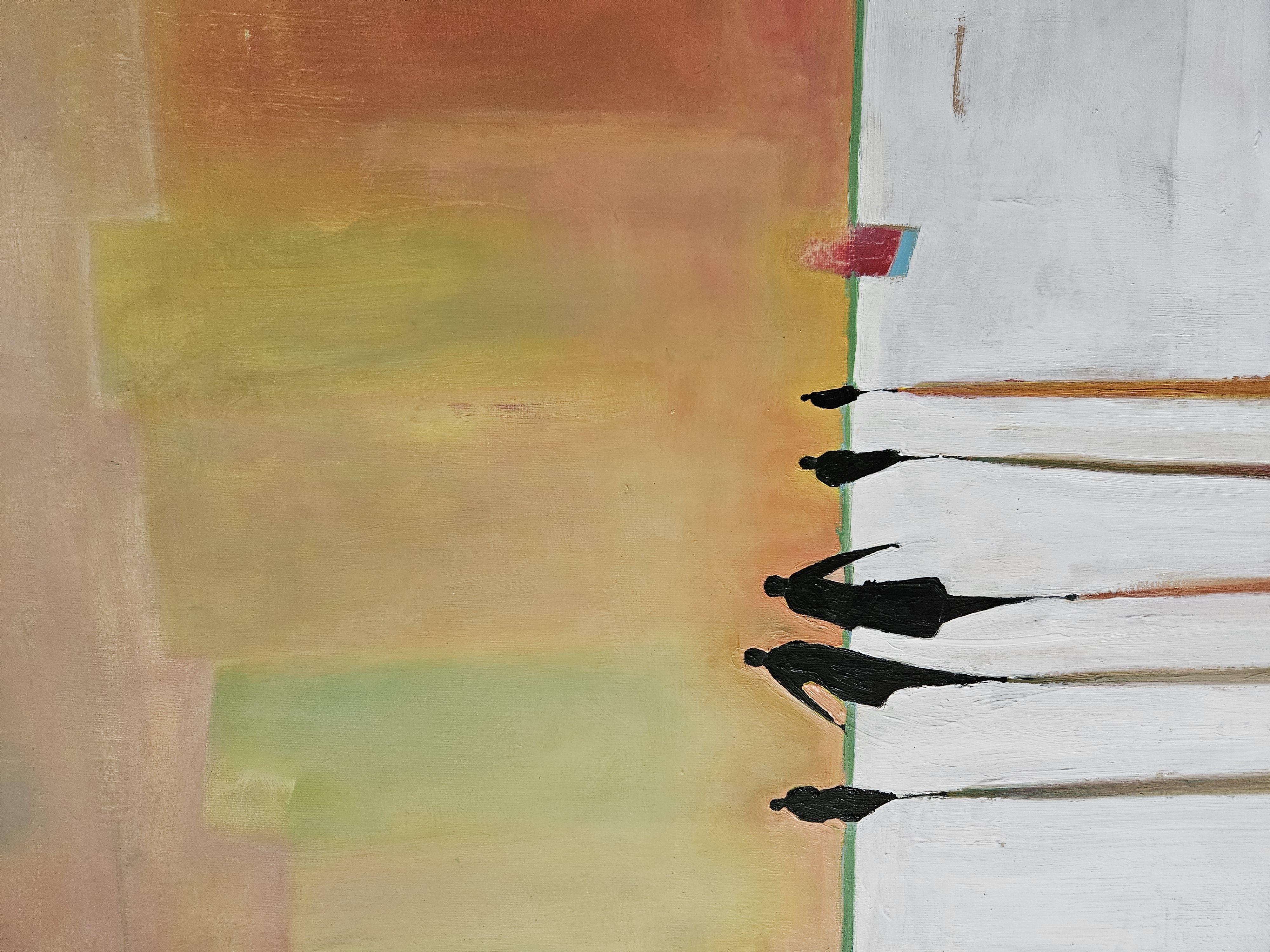 Rainbow city, Painting, Oil on Canvas For Sale 1