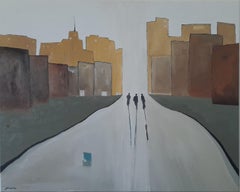 Streets of Northern City, Painting, Oil on Canvas