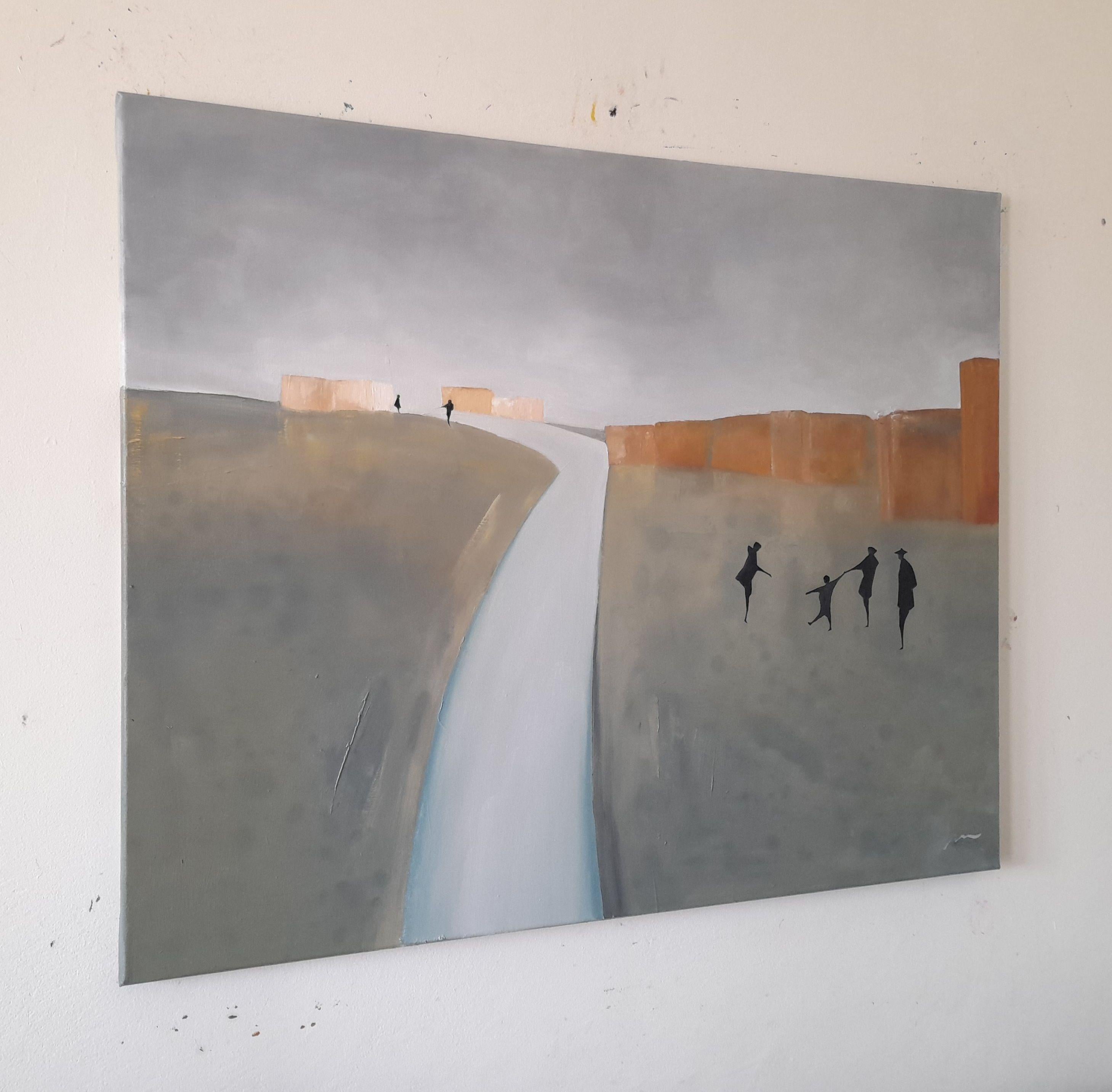 Zeit zum ersten Spaziergang, Gemälde, Öl auf Leinwand (Expressionismus), Painting, von MARIUSZ  MAKULA