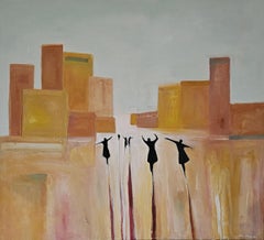 Girar y gritar, Pintura, Óleo sobre lienzo